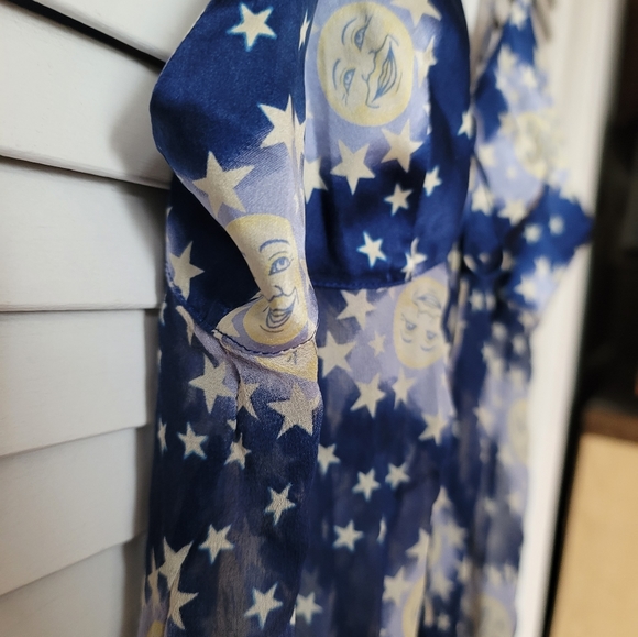 MAGIC SILK Y2K Vintage Moon & Stars Babydoll, Size S - Picture 6 of 11